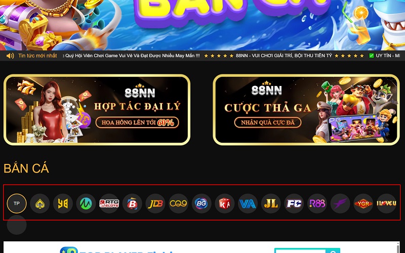 Đơn vị cung cấp game Đơn vị cung cấp game tại 88NN